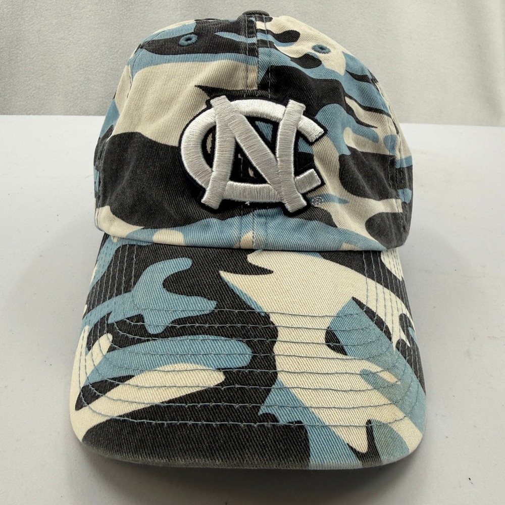 UNC North Carolina Tar Heels Hat Mens Large Blue White Black Camo Franchise Cap